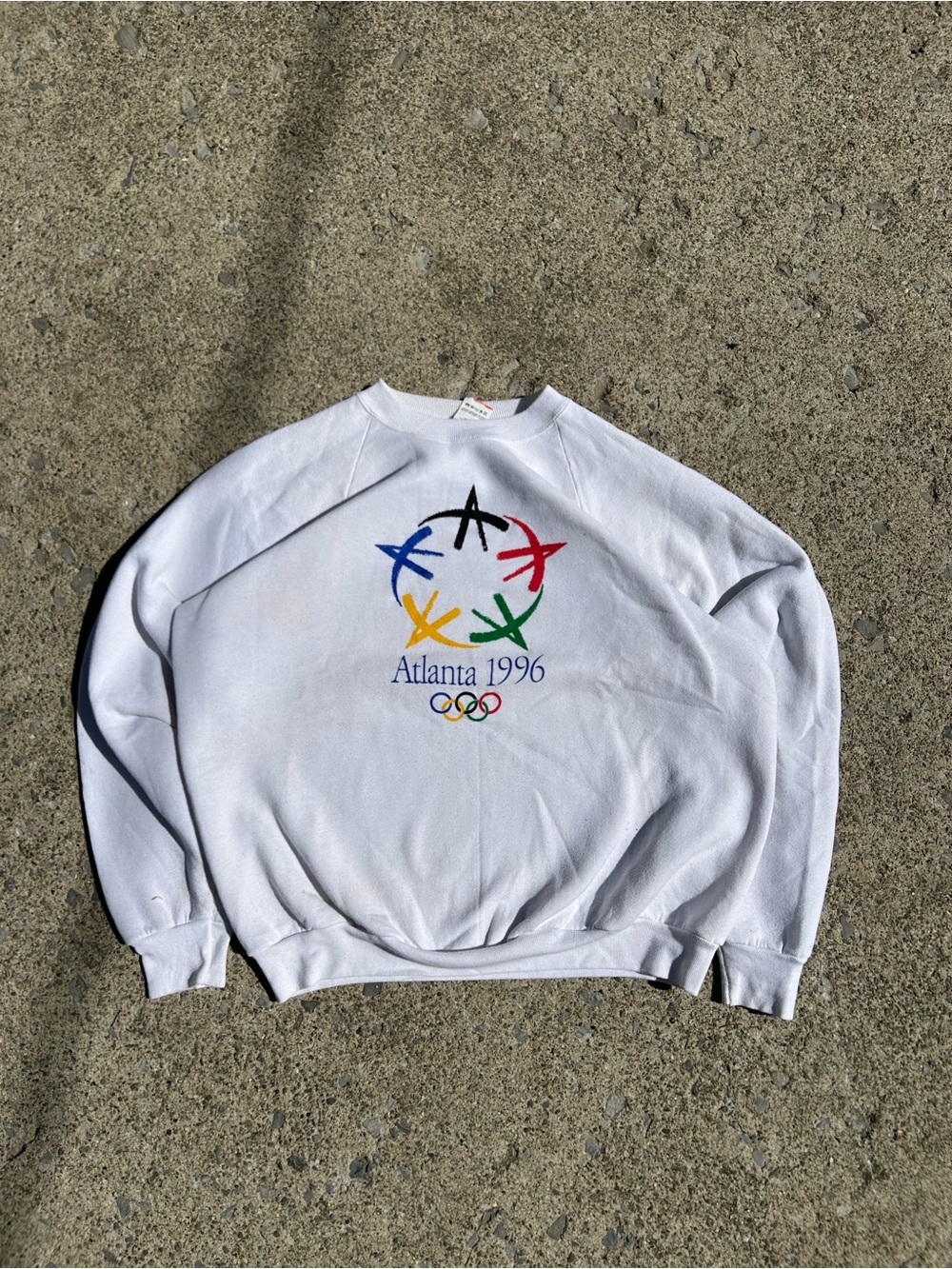 Vintage Atlanta 1996 Olympic White Crewneck Sweatshirt